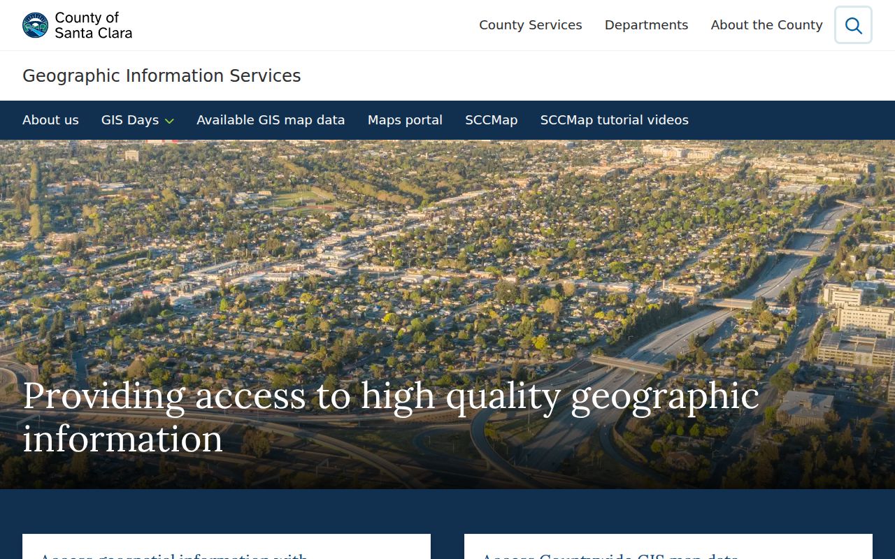 Santa Clara County residents directory county GIS map applications